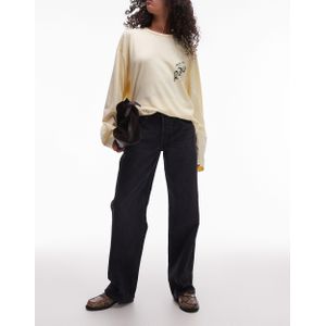 Tsember Low Rise Wide Leg Fit Jeans