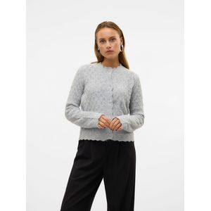 Awpurdie - Gebreid Vest - O-hals - Lange Mouwen - Knoopsluiting