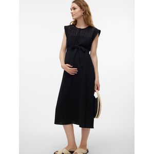 Mljuana - Zwangerschapsjurk - Midi-lengte - O-hals - Kapmouwen - Regular Fit