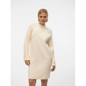 Vmgold - Gebreide Jurk - Knielengte - Hoge Hals - Lange Mouwen