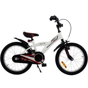2Cycle Biker - Wit - Jongensfiets 5 tot 7 jaar kinderfiets
