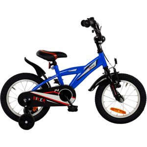 2Cycle Biker - Kinderfiets - 14 inch - Blauw - Jongensfiets -14 inch fiets kinderfiets