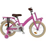 Sajan - Mat-Roze - Meisjesfiets 4 tot 6 jaar kinderfiets