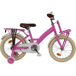 Sajan - Mat-Roze - Meisjesfiets 4 tot 6 jaar kinderfiets