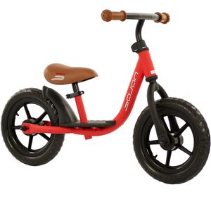 Sajan Loopfiets - Balance Bike - Jongens en Meisjes - Loopfiets 2 Jaar - Buitenspeelgoed - Mat-Rood