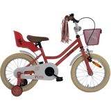 2Cycle Paris - Roze-Wit - Meisjesfiets 4 tot 6 jaar kinderfiets