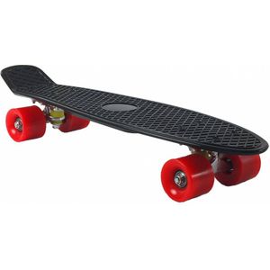 2Cycle - Skateboard - Penny board - Zwart-Rood - 22.5 inch - 56cm