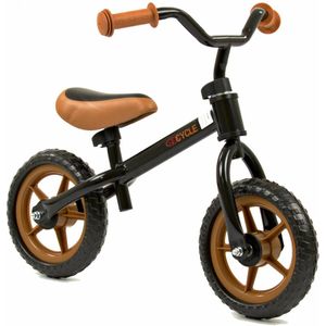 2Cycle Loopfiets - Zwart-Bruin - Balance bike - Speelgoed