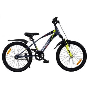 2Cycle Panter - 20 inch - Grijs-Geel- Jongensfiets - 6 tot 8 jaar kinderfiets