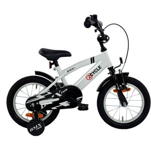 2Cycle BMX-Fun - Kinderfiets - 14 inch - Wit - Jongensfiets - 14 inch fiets kinderfiets