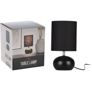 Lampen - Tafellamp Cm Zwart - Breed 15cm Diep 15cm Hoog 24cm