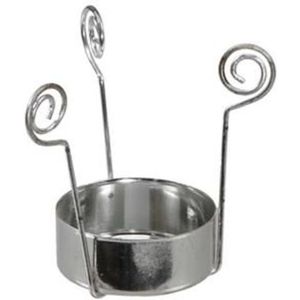 Kerst Sfeerlichten - Pc. Tealight Cup/hanging Silver 42 Mm - Hoog 6.5cm