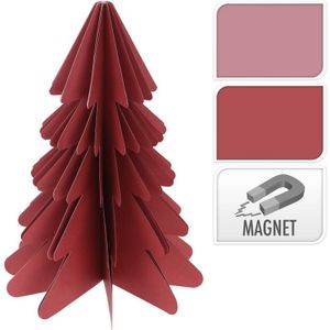 Kersthangers - Kerstboom Papier 30cm Rood/roze - Willekeurige Verrassing Uit Verschillende
