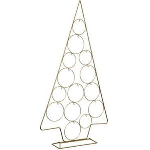 Kerstdecoraties - Pc. 1 Metal Tree/standing Gold X - Hoog 74cm