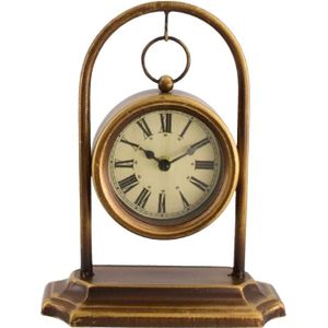 Klokken - Clock Iron Gold - Breed 20cm Diep 10.5cm Hoog 25cm
