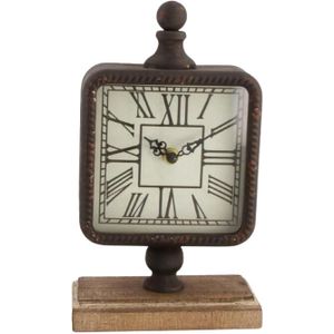 Klokken - Clock Iron Black - Breed 15cm Diep 7cm Hoog 25.5cm