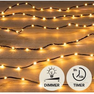 Kerstverlichting - Draadverlichting Zwart 200l/6m Led Clc- 4m Aanloopsnoer - Willekeurig 1