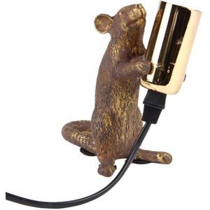 Lampen - Lamp Mouse Antique Gold - Breed 12cm Diep 7cm Hoog 12cm
