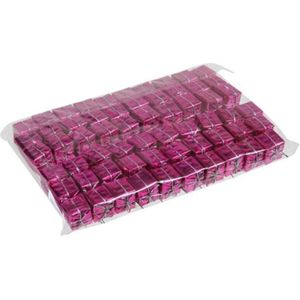 Kerststekers - Pbh. 60 Giftboxes Foil On Pick Lilac - Breed 25cm Hoog 25cm