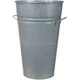 Zink Artikelen - Pc. 1 Bucket W/ears Old Zinc Ø - Breed 24cm Hoog 41cm