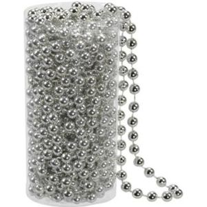 Kerstboom Versiering - Tube Beadgarland Silver 8 Meter - Hoog 0.8cm