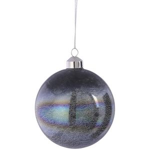 Overige Kerstballen - Kerstbal Glas Zwart - Cm - Breed 10cm Diep 10cm