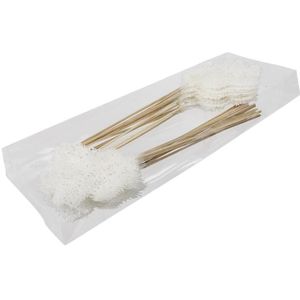 Kerststekers - Pet 24 Glitter Deco/stick White - Hoog 14cm