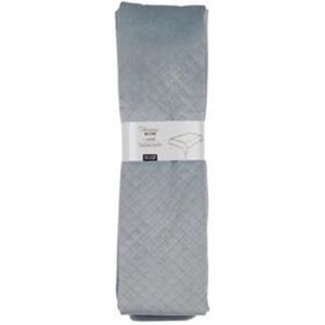 Kerstdecoraties - Polyester Tafelkleed Velvet Quilt Blue Mist - Breed 140cm Hoog 250cm