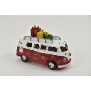 Kerstfiguren - Vw Bus Met Cadeaus - Hoog 12cm