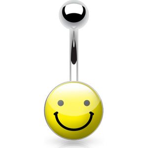 Navelpiercings met Grappige Logo's - Smiley Face