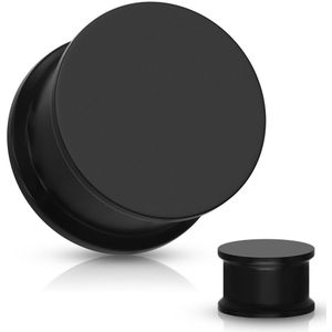 Flexibele double flared plug van siliconen in felle kleuren - 6 mm - zwart