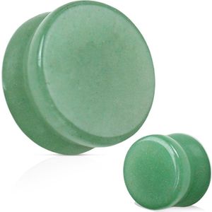 Saddle fit van massief groene jade steen - 12 mm