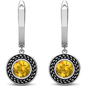 Sterling Zilver Oorringen met Geboortestenen - Zilver - November