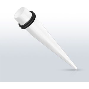 Stretcher volledig van acryl met twee O-rings – Wit – 22 mm