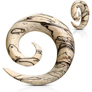 Tamarind houten Spiral Taper Piercing - 14 mm