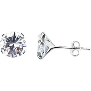 Geboortestenen Oor Studs van Sterling Zilver - 3 mm - April