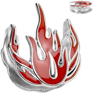Saddle Fit Plug met open Rode Vlammen ontwerp - 14 mm