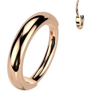 Multifunctionele Titanium Segment Ring met 2 mm Brede Koepelvorm - Rose Goud - 0.8 mm - 8 mm
