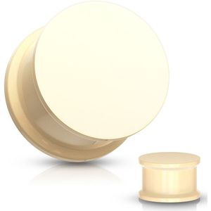 Flexibele double flared plug van siliconen in felle kleuren - 16 mm - perzik