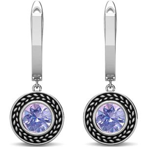 Sterling Zilver Oorringen met Geboortestenen - Zilver - Juni