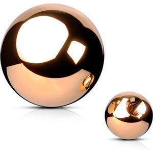 Titanium plated opschroefballetjes in metallic kleuren-1.6 mm-6 mm-Rose Goud