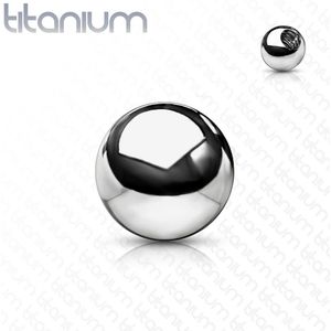 Los massief titanium piercing balletje voor piercings - 1.6 mm - 4 mm