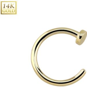 Basic neus ring van 14K. geel goud