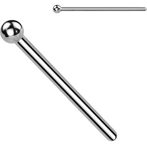 Titanium Fishtail Neus Stud met diverse Tops - 1 mm - Bal