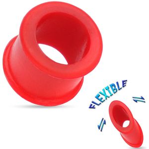 Flexibele siliconen tunnel in rood - 24 mm