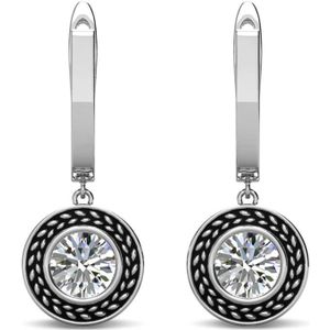 Sterling Zilver Oorringen met Geboortestenen - Zilver - April