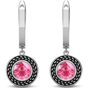 Sterling Zilver Oorringen met Geboortestenen - Zilver - Oktober