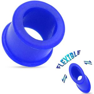 Flexibele siliconen tunnel in blauw - 20 mm