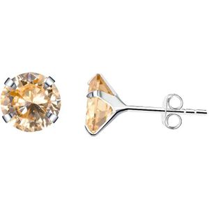 Geboortestenen Oor Studs van Sterling Zilver - 4 mm - November