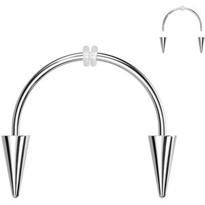 Smiley Vampiertanden Circular Barbell - Zilver